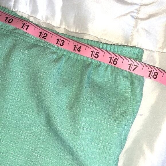 Alfred Dunner Womens Elastic Waist Aqua Pants Size 16W Textured Fabric Machine W - Picture 6 of 8